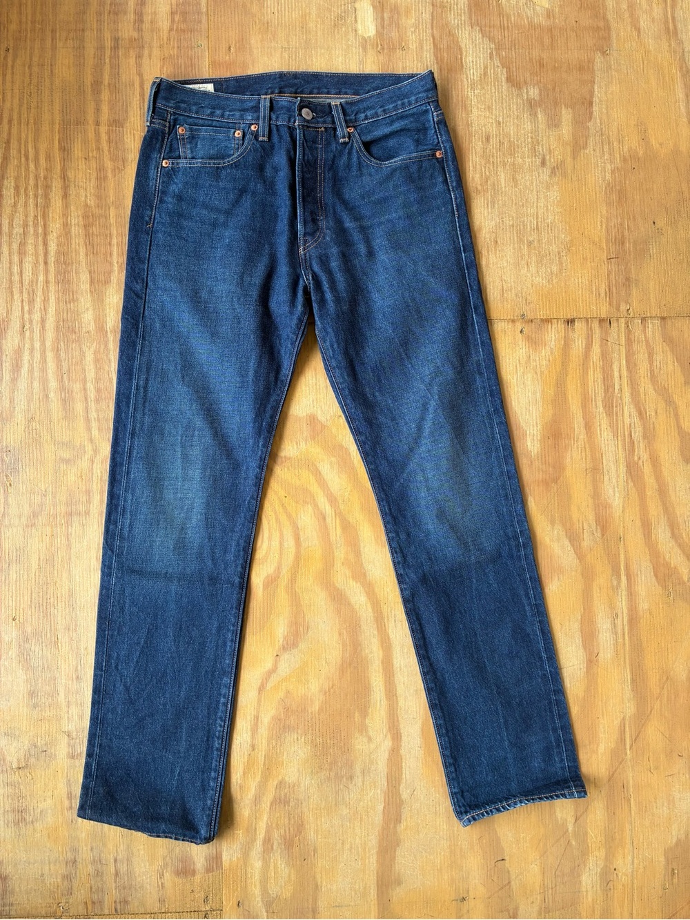 Levi’s Premium 501 Slim Taper Dark Blue Jeans, Men’s 32W x 31L